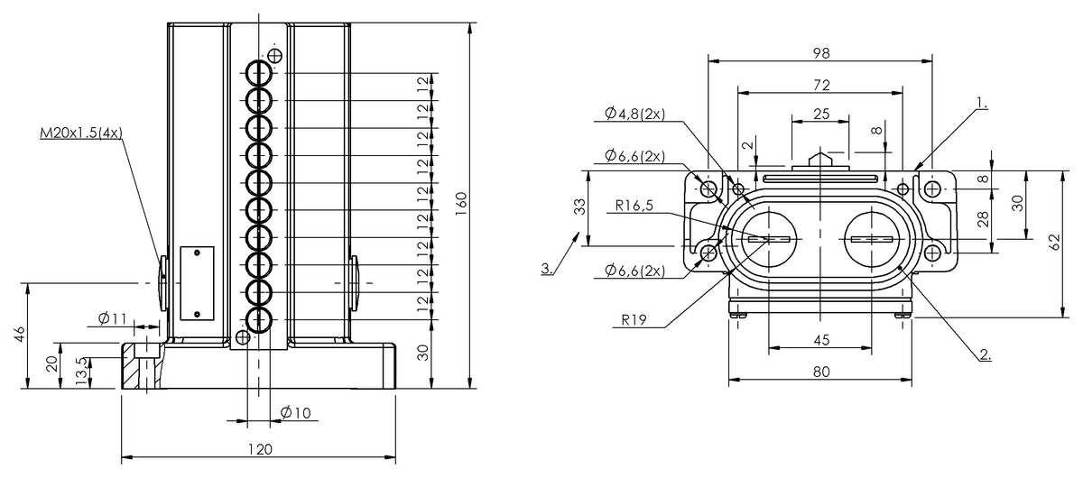 Mechanické řadové polohové spínače