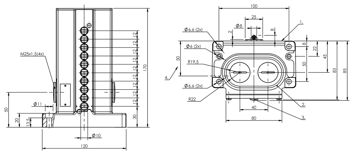 Mechanical multiple position limit switches