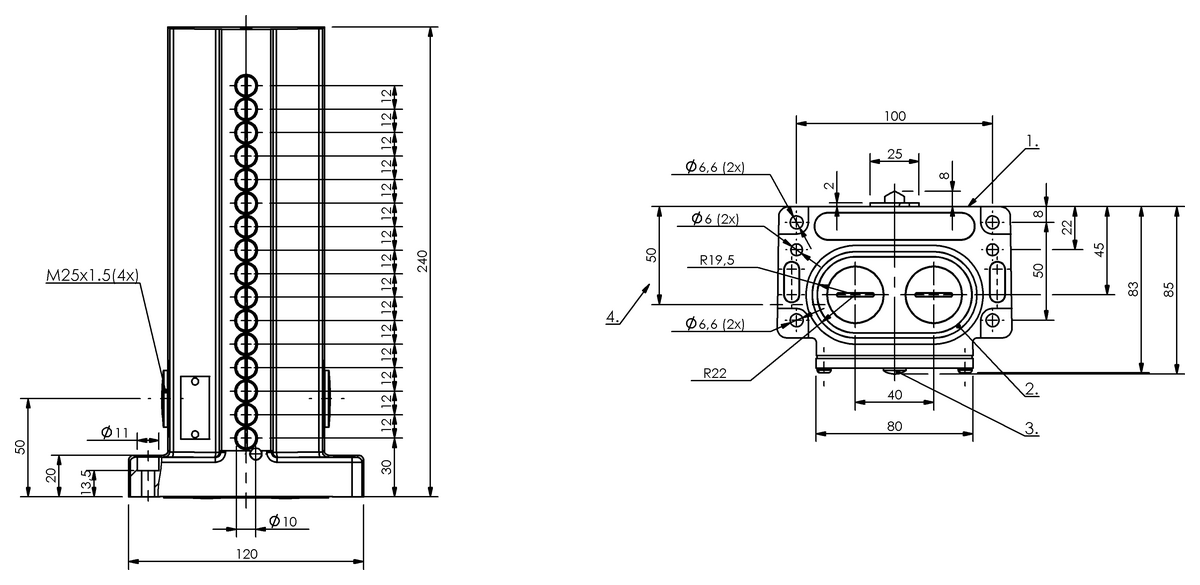 Interruttori di posizione multipli meccanici