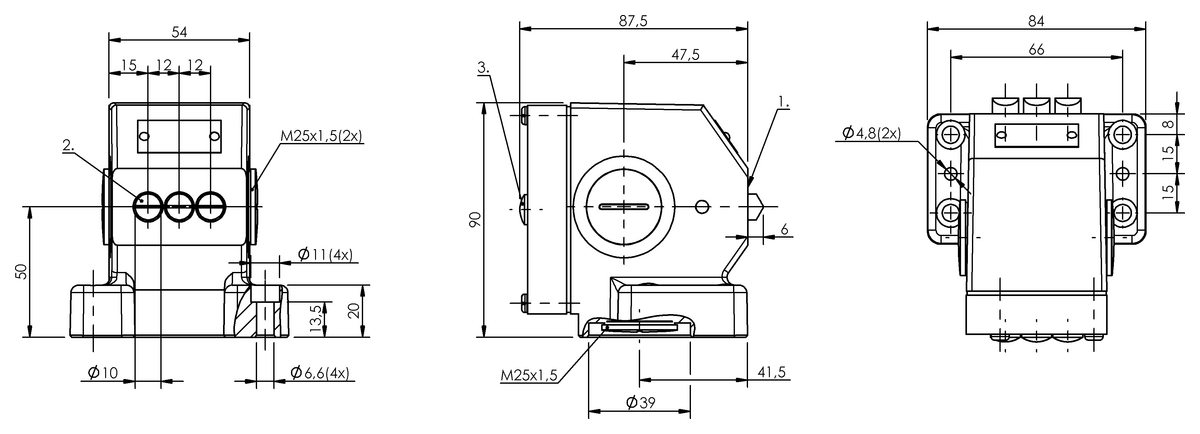 Mechanical multiple position limit switches