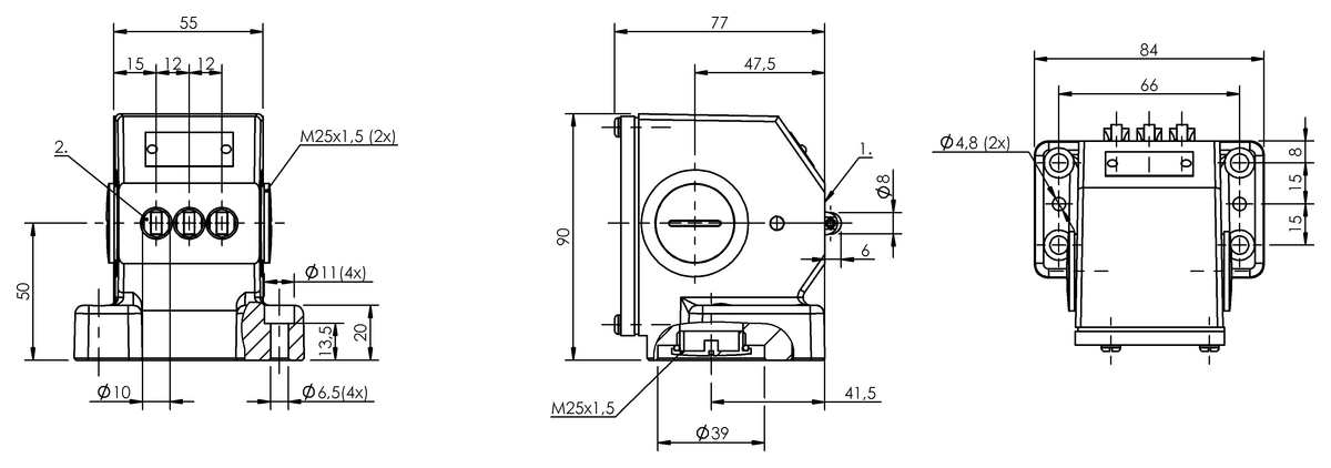 Mechanical multiple position limit switches