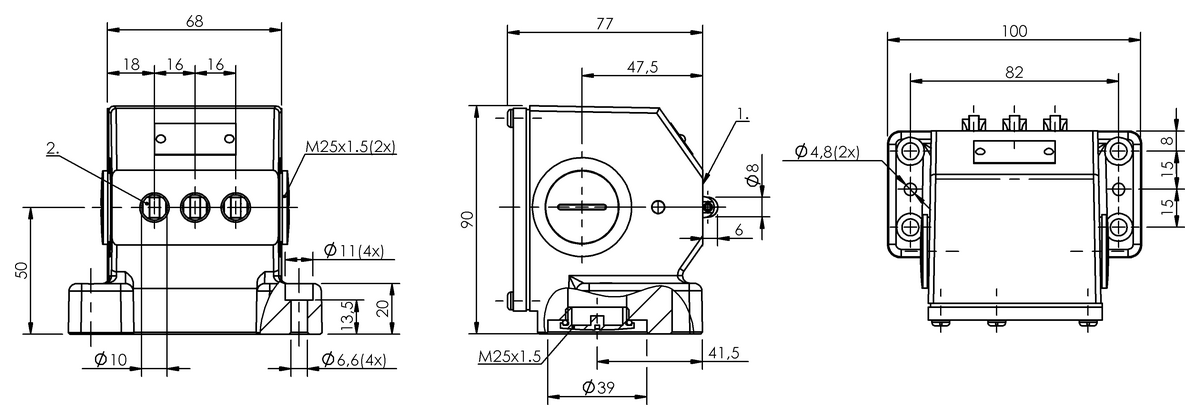 Mechanical multiple position limit switches