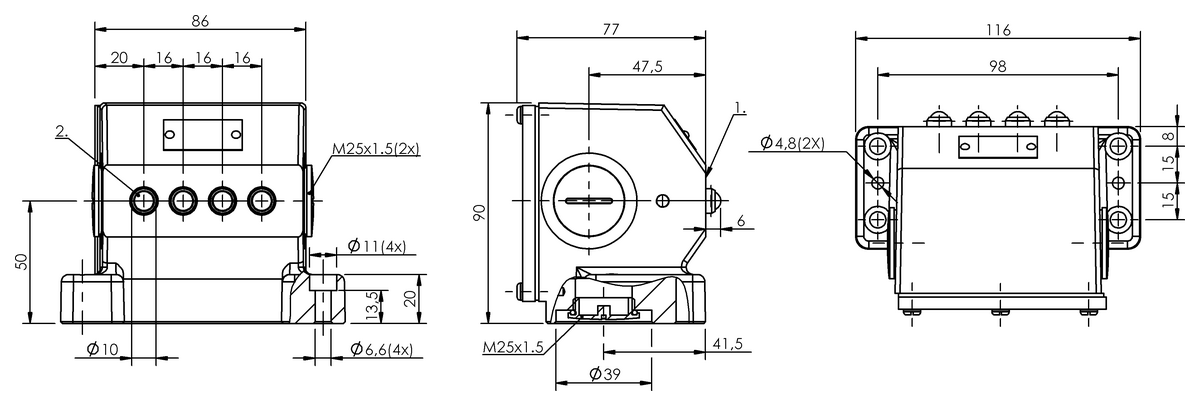 Interruttori di posizione multipli meccanici