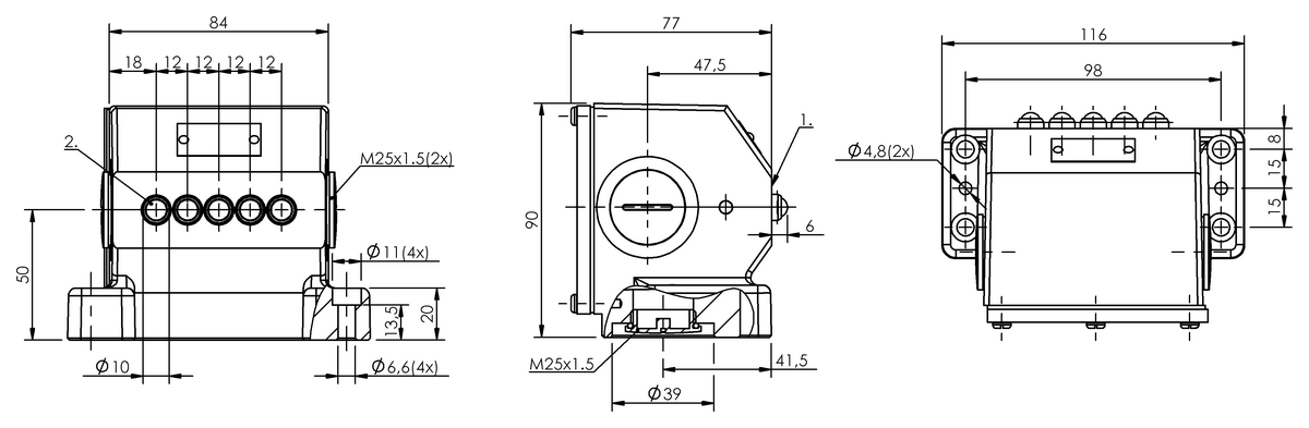 Mechanical multiple position limit switches