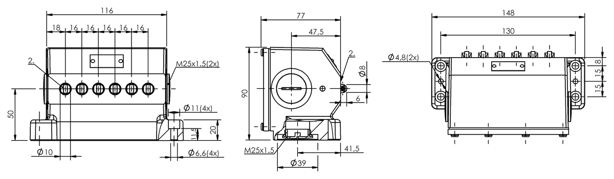 Interruttori di posizione multipli meccanici