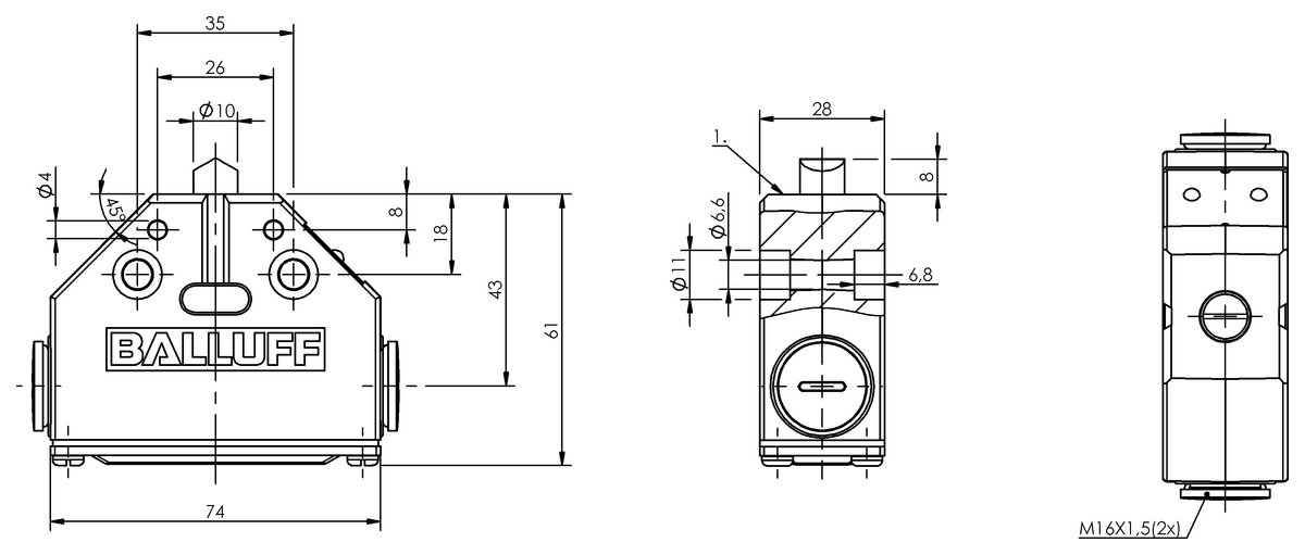Mechanical single position limit switches