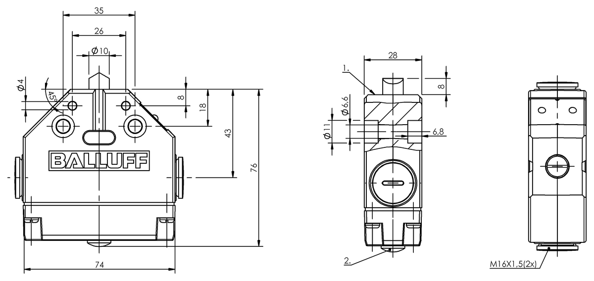 Mechanical single position limit switches