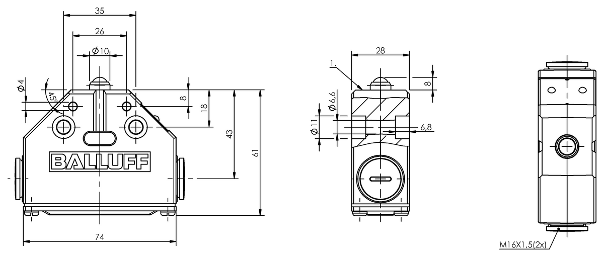 Mechanical single position limit switches