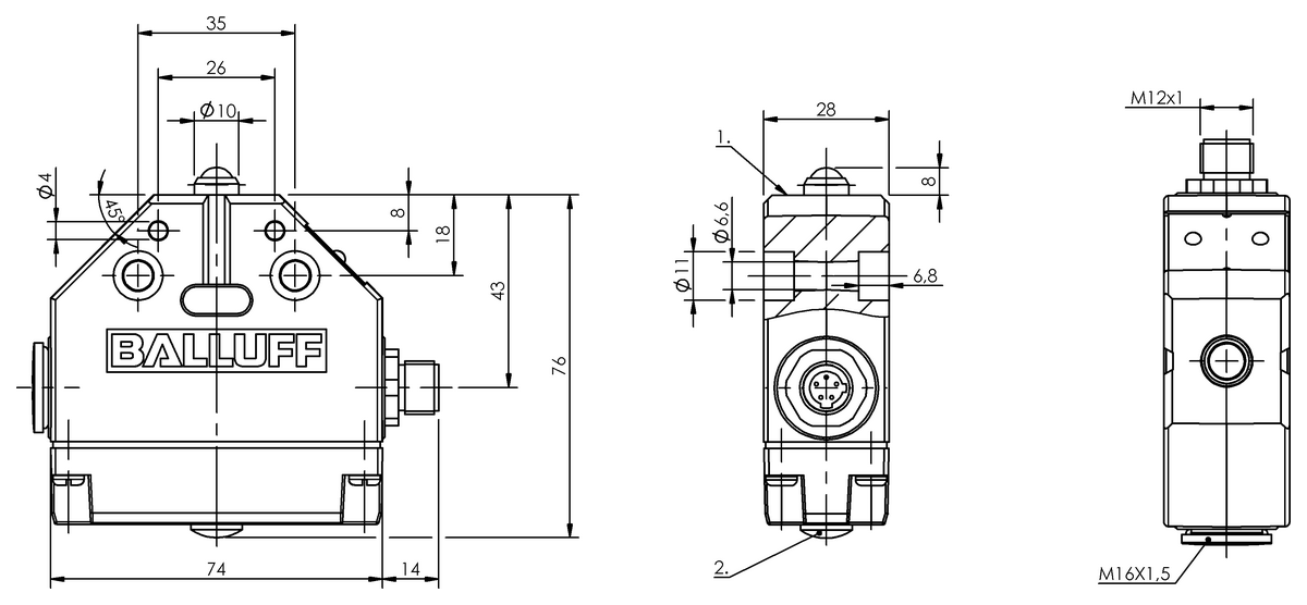 Mechanical single position limit switches