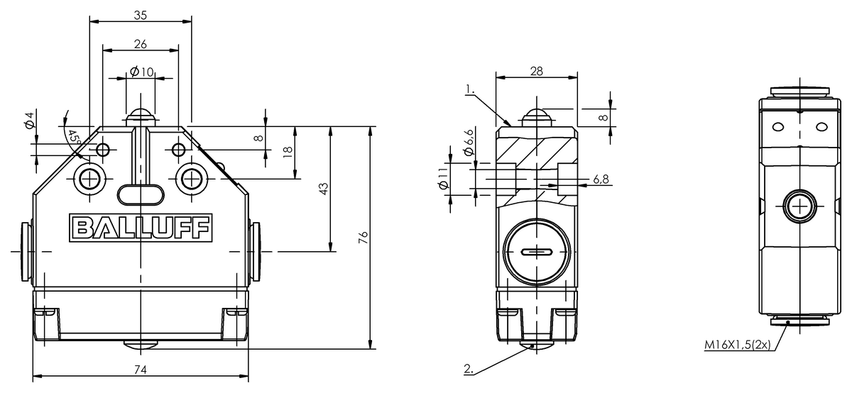 Mechanical single position limit switches