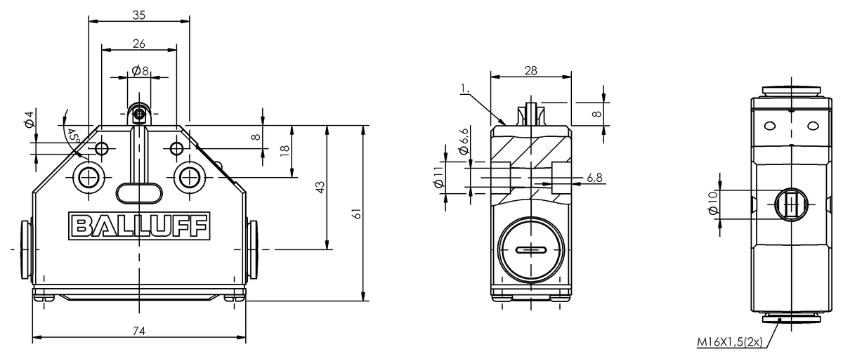 Mechanical single position limit switches