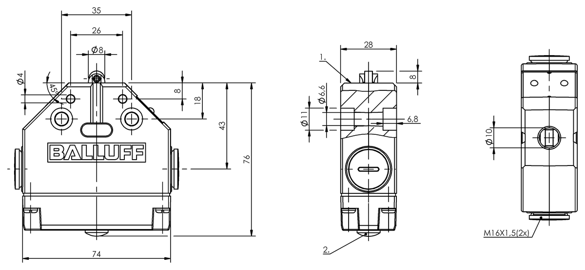 Mechanical single position limit switches