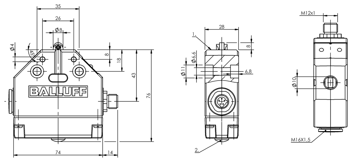 Mechanical single position limit switches