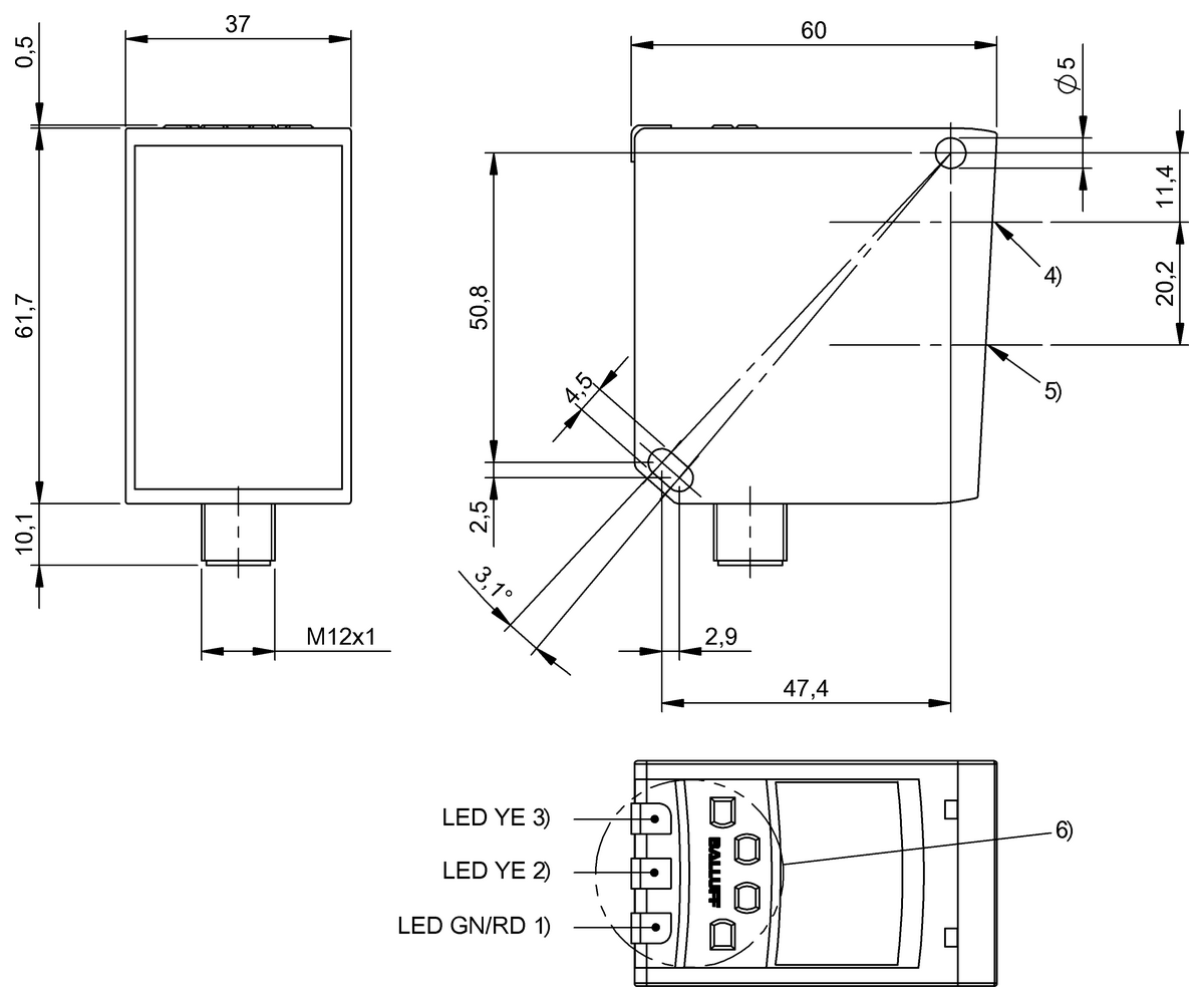 Photoelectric distance sensors