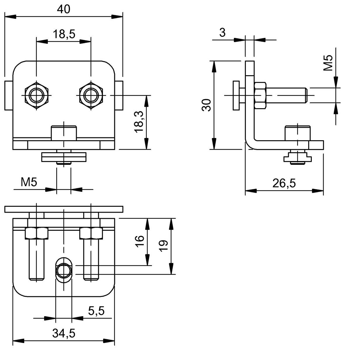 Brackets for safety sensors and devices