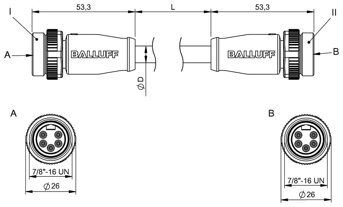 Double-ended cordsets