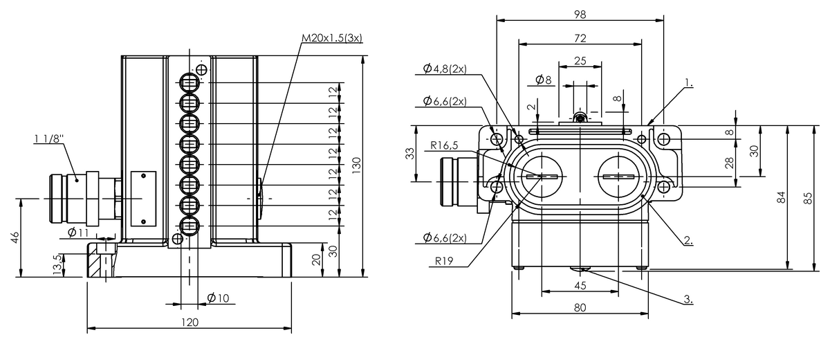 Interruttori di posizione multipli meccanici