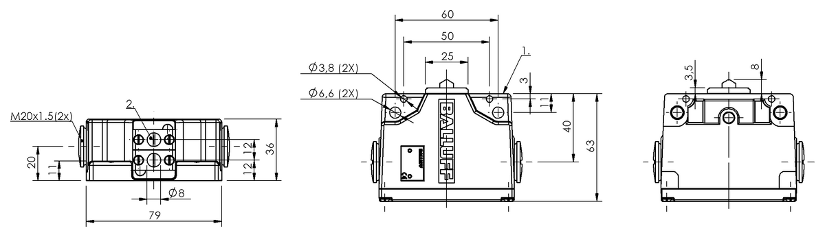 Mechanical multiple position limit switches