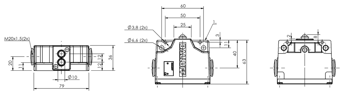 Interruttori di posizione multipli meccanici