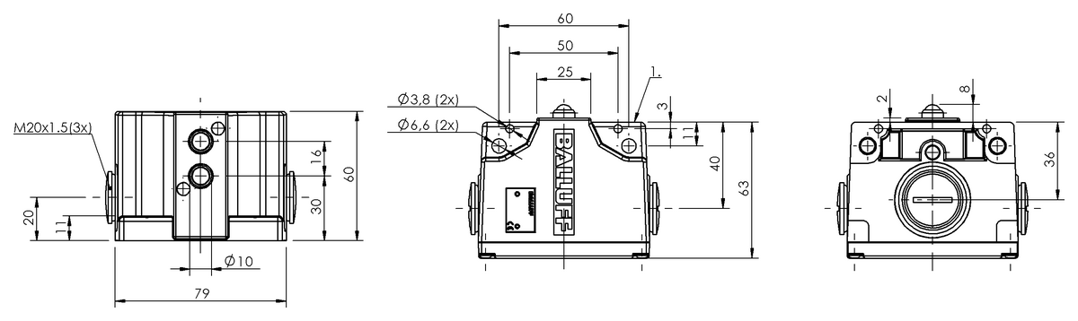 Mechanical multiple position limit switches