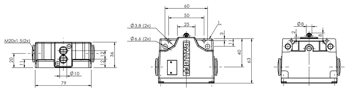 Mechanical multiple position limit switches