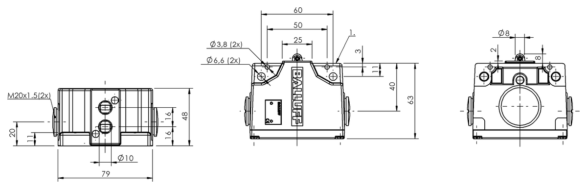 Mechanical multiple position limit switches