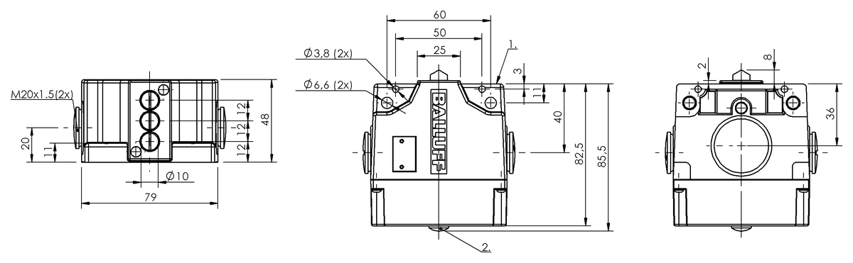 Mechanical multiple position limit switches