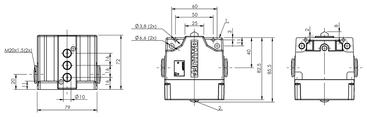 Mechanical multiple position limit switches
