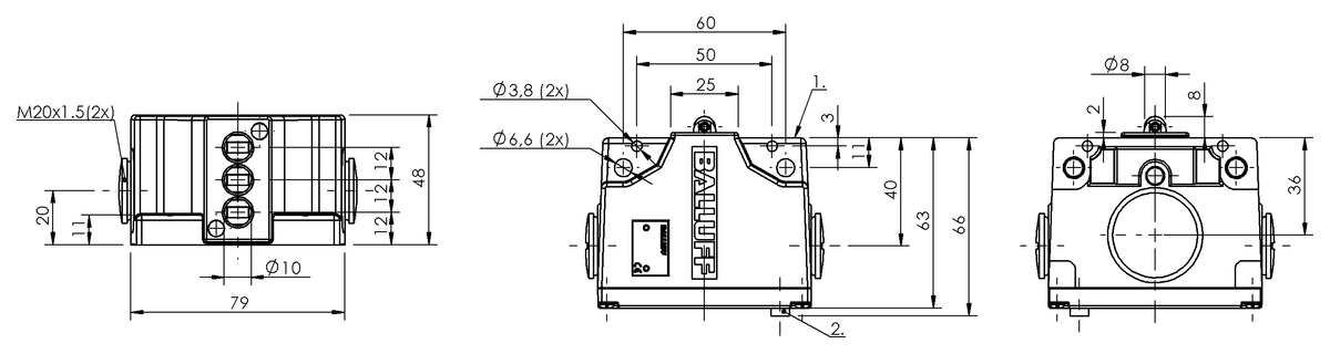 Interruttori di posizione multipli meccanici