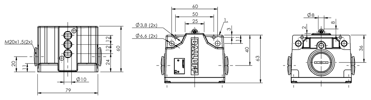 Mechanical multiple position limit switches