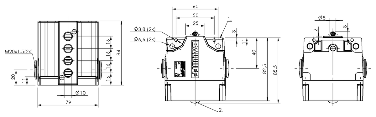 Mechanical multiple position limit switches
