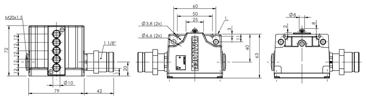 Mechanical multiple position limit switches