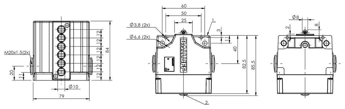 Mechanical multiple position limit switches