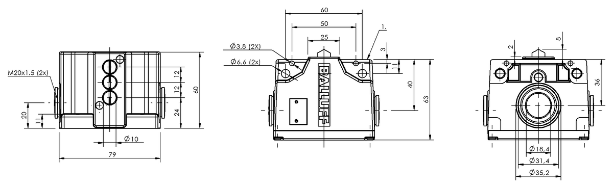 Mechanische Reihenpositionsschalter
