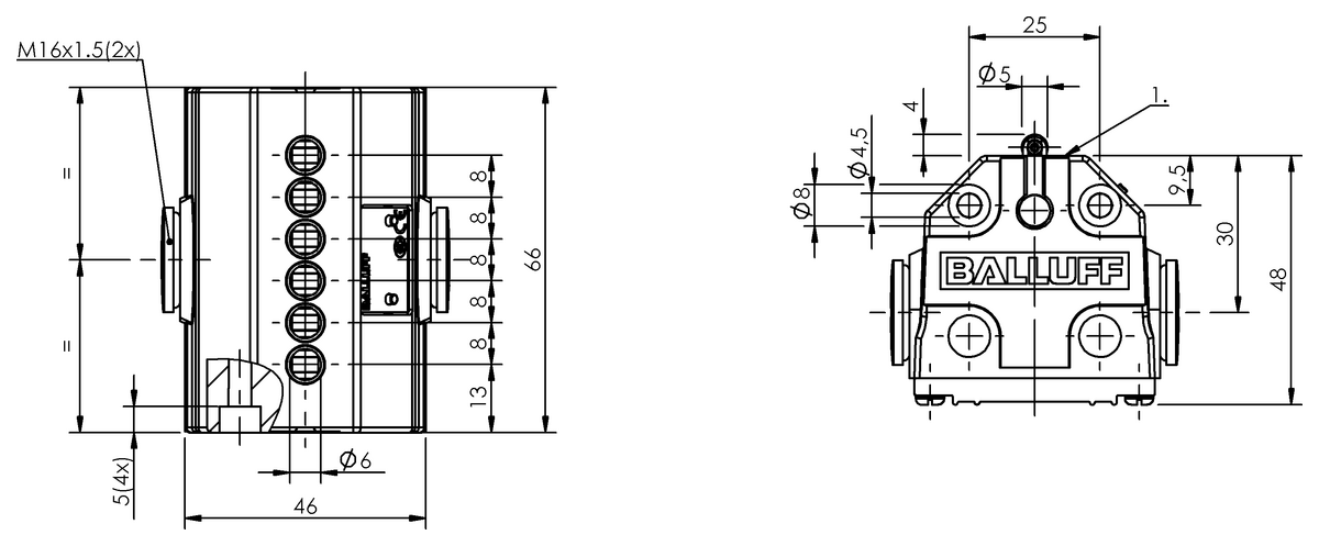 Mechanical multiple position limit switches