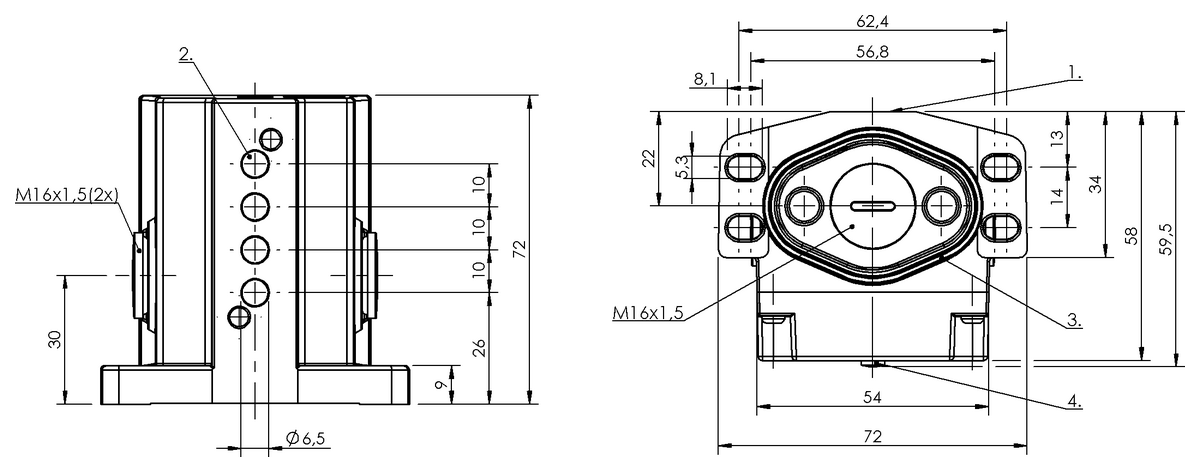Inductive multiple position limit switches