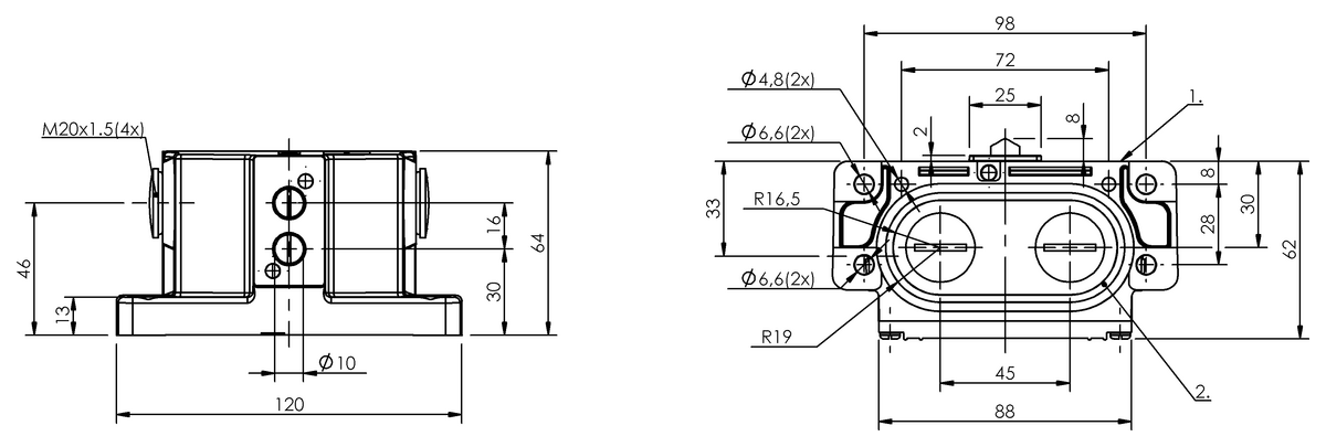 Mechanical multiple position limit switches