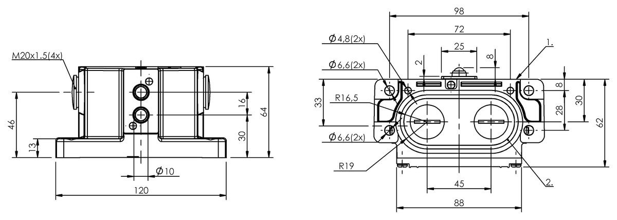 Mechanical multiple position limit switches