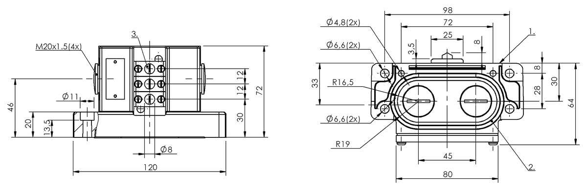 Mechanical multiple position limit switches