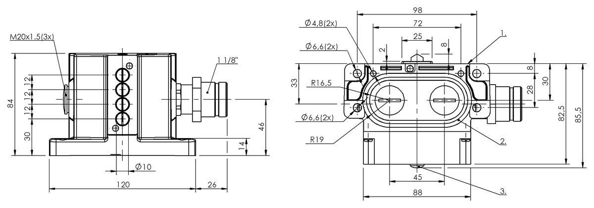 Mechanical multiple position limit switches