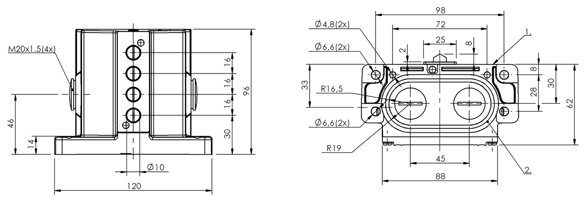 Mechanical multiple position limit switches