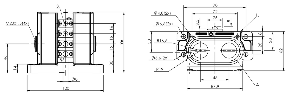 Mechanical multiple position limit switches