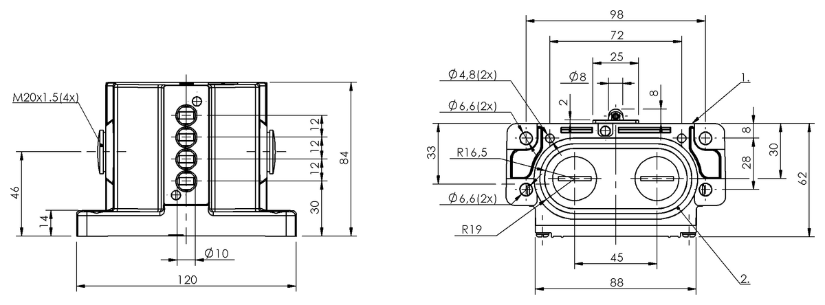 Mechanical multiple position limit switches