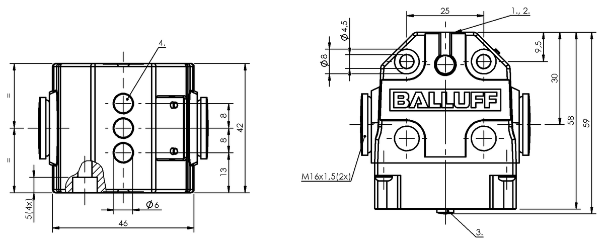 Indukční řadové polohové spínače
