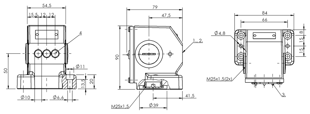 Inductive multiple position limit switches