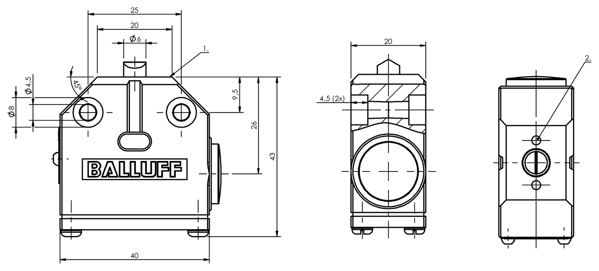 Mechanical single position limit switches with positive opening