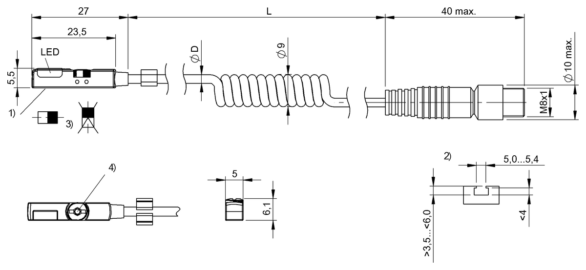Interruttori a cilindro per diverse forme di scanalatura