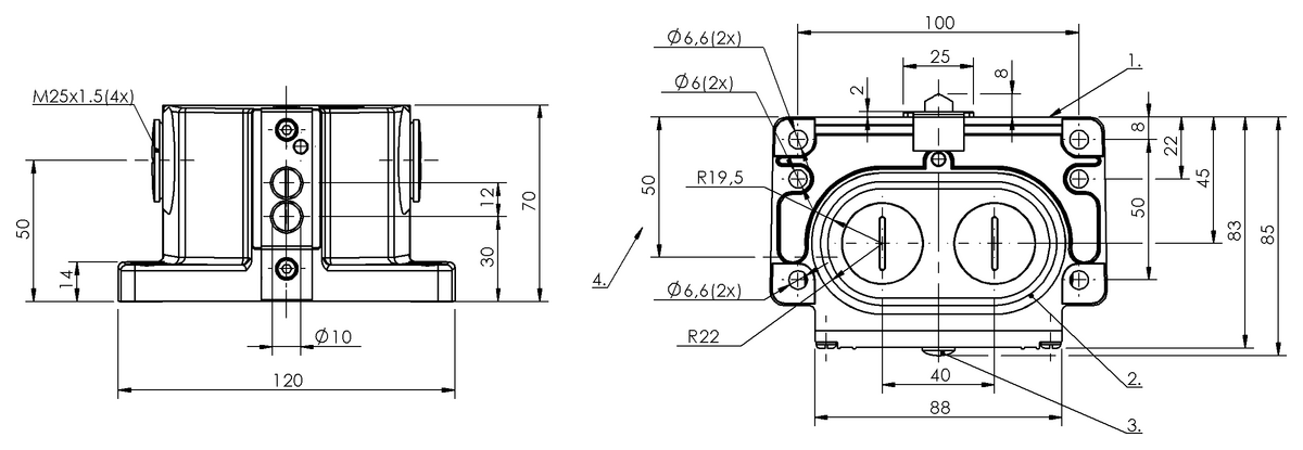 Mechanical multiple position limit switches with interchangeable plunger unit