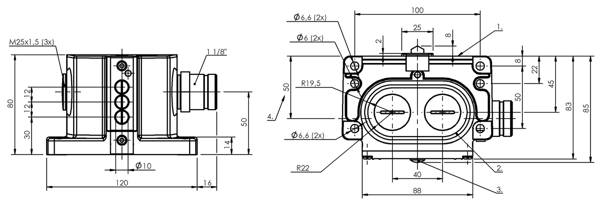 Değiştirilebilen kilit pimi üniteli mekanik çok konumlu limit sviçleri