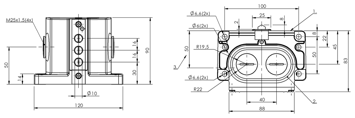 Mechanische Reihenpositionsschalter mit Wechselleiste